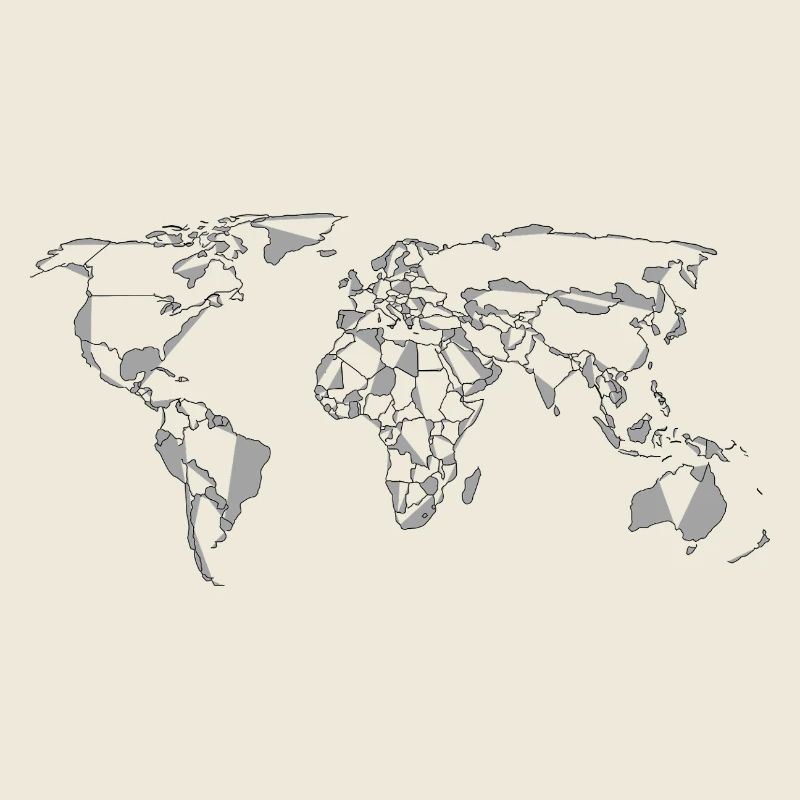 World Map Mosaic Design