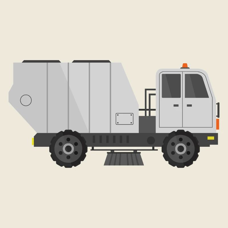 Camion balayeuse de voirie