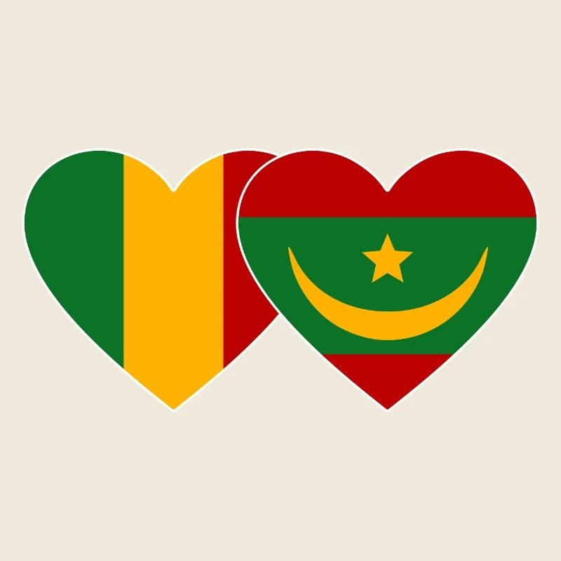 Mali_Mauretanien_Flagge_Herz