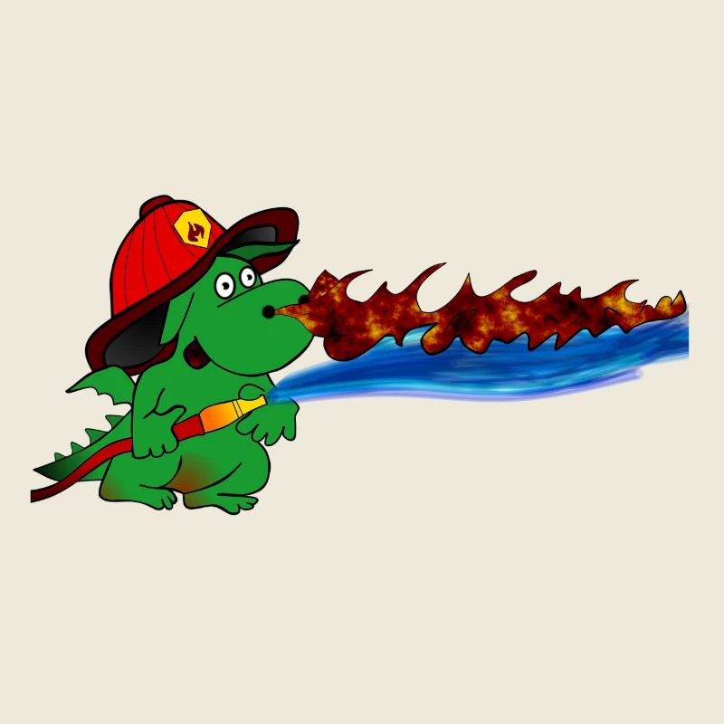 Feuerdrache Feuerwehrheld Geschenk