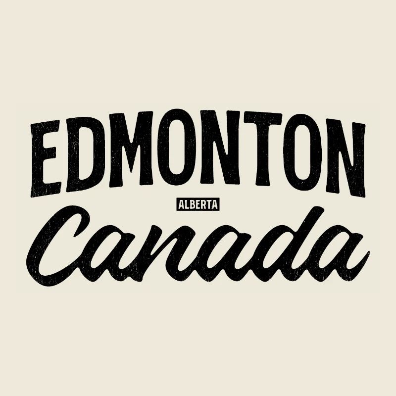Edmonton Alberta Canada – Vintage Schriftzug