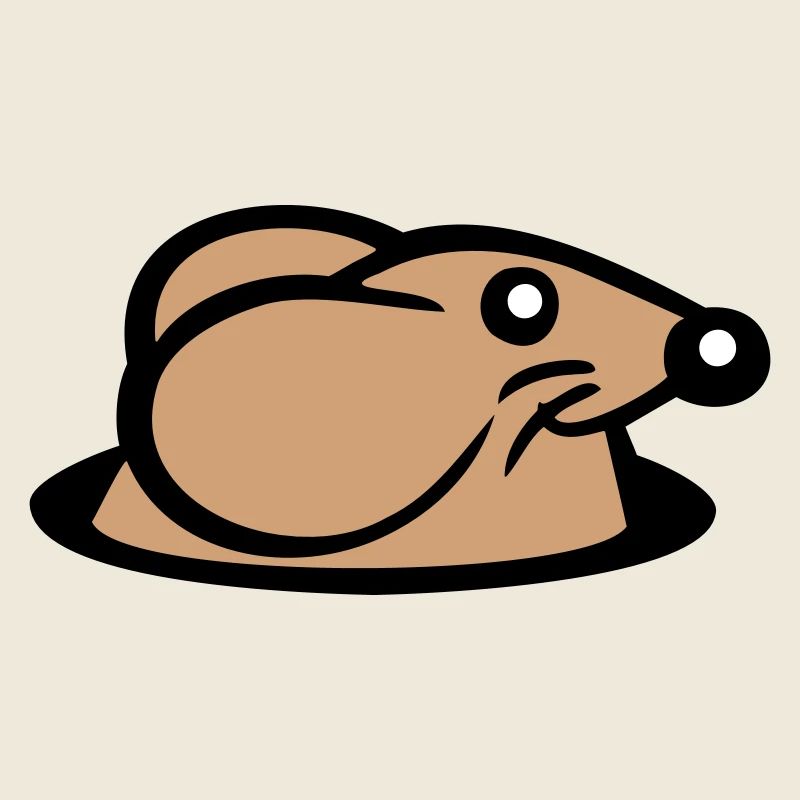 Mouse Ground Hole Mouse Hole Peeps Cute Funny Comic