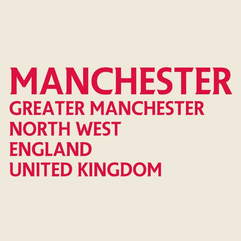 Manchester – England Lyric Design