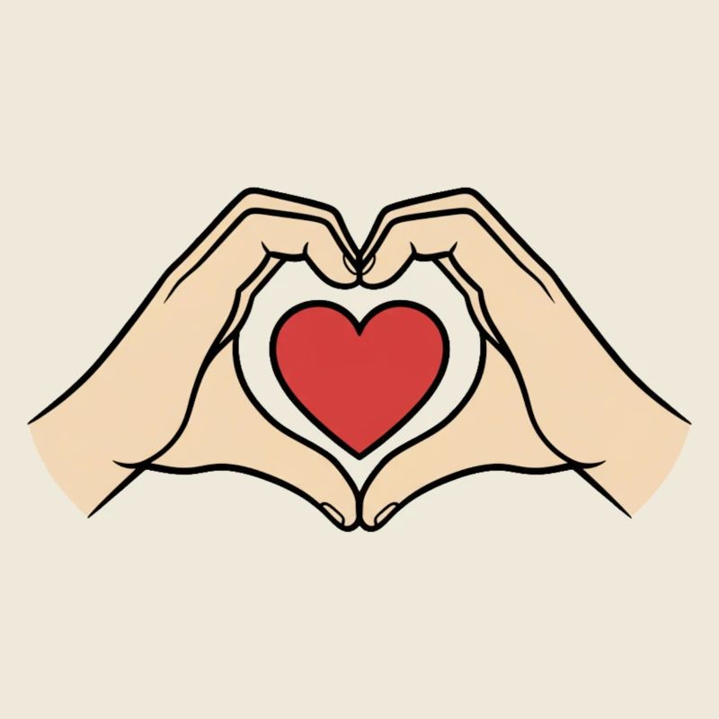 Mains Cœur Geste Amour Amitié