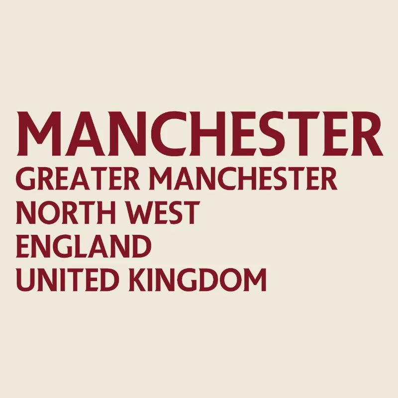 Manchester Name Stack Typography