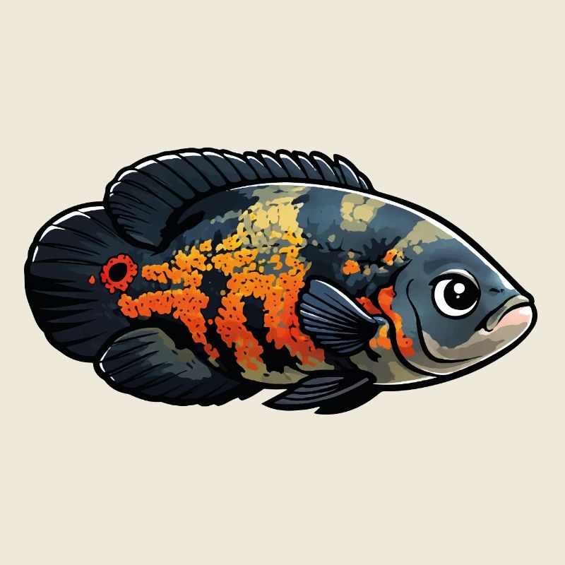 Peacock Eye Cichlid Oskar Astronotus ocellatus