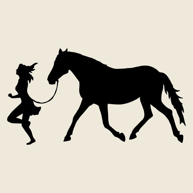 Frau mit Pferd