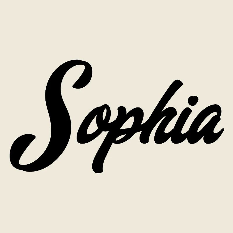 Nom Sophia Dessin au trait géométrique abstrait