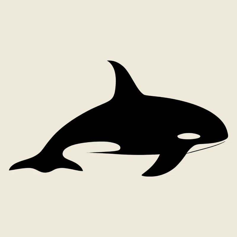 Elegant orca symbol