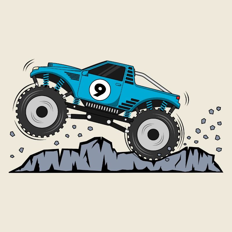 Monstertruck Geburtstag 9 Turkis