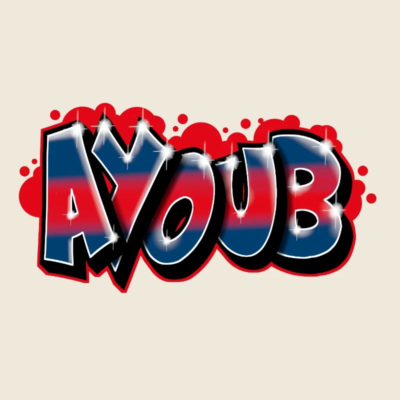 Graffiti First Name AYOUB