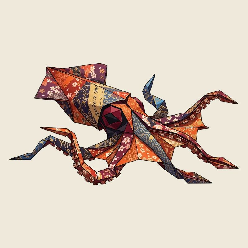 Patchwork de crabe en origami