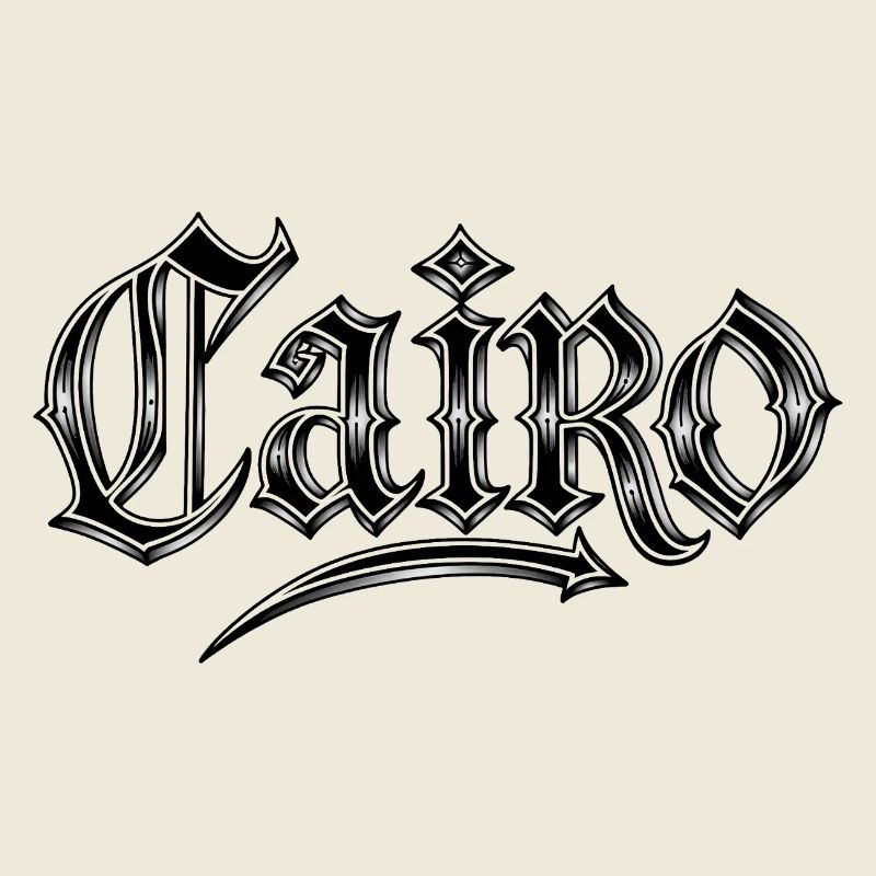 Cairo Gothic lettering