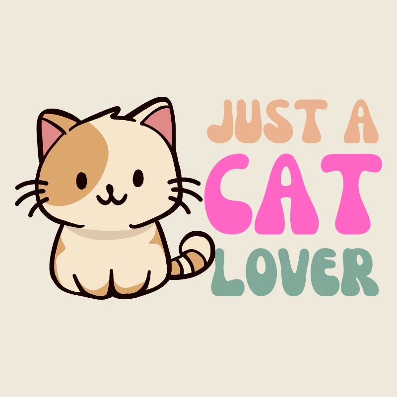Whimsical Cat Lover T-Shirt Design