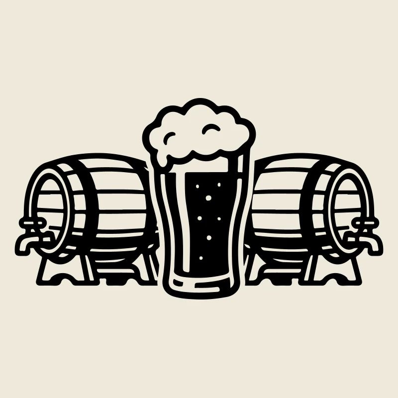 Bier Bierfass Bierglas