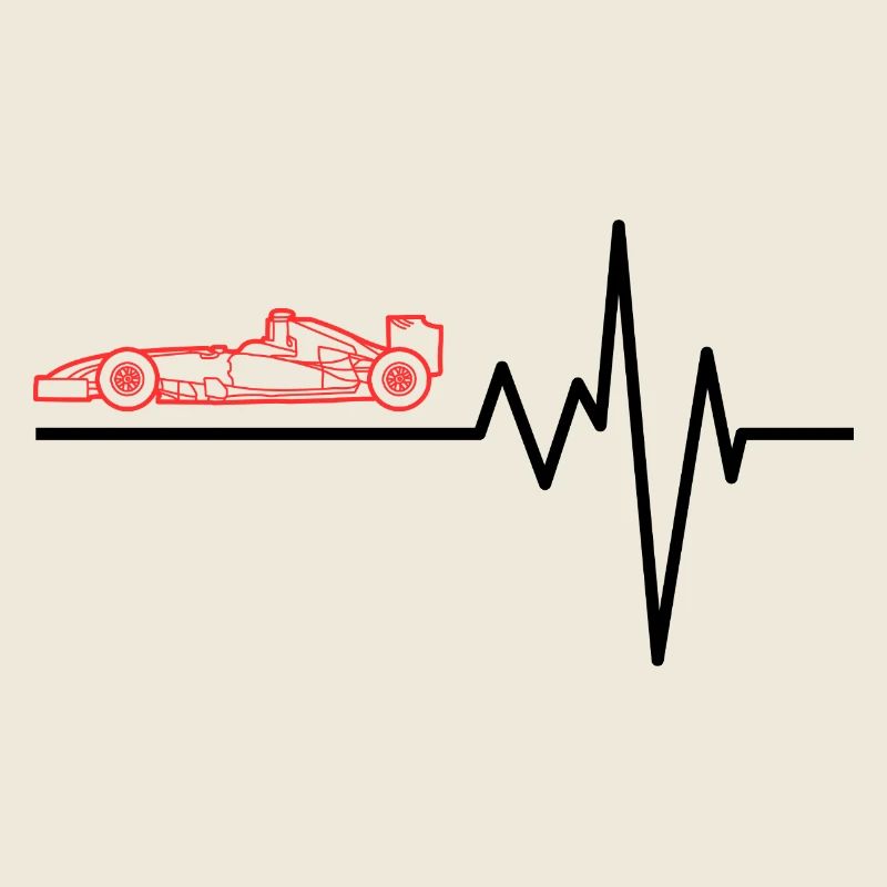 Graphique de contour de voiture de course rouge