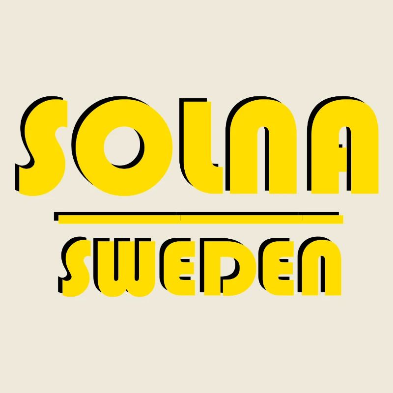 Solna Suède Typographie rétro