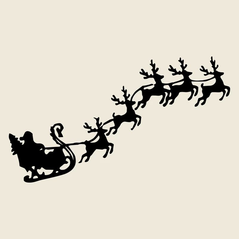 Santa Claus with reindeer sleigh