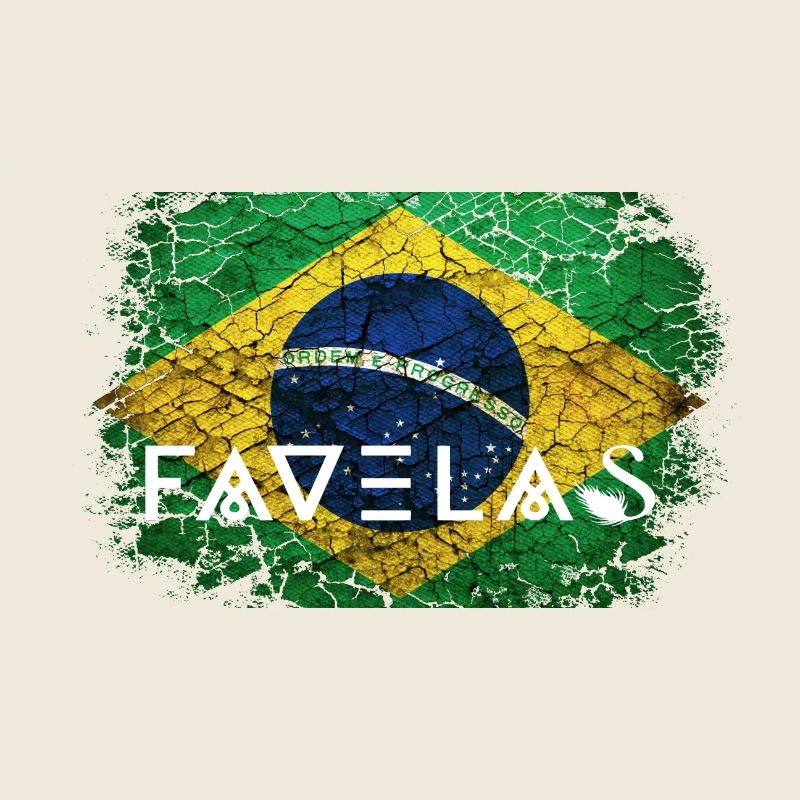 Drapeau des favelas : Des brises en vert et jaune