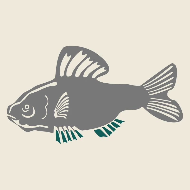 Poisson-chat gris avec accent turquoise