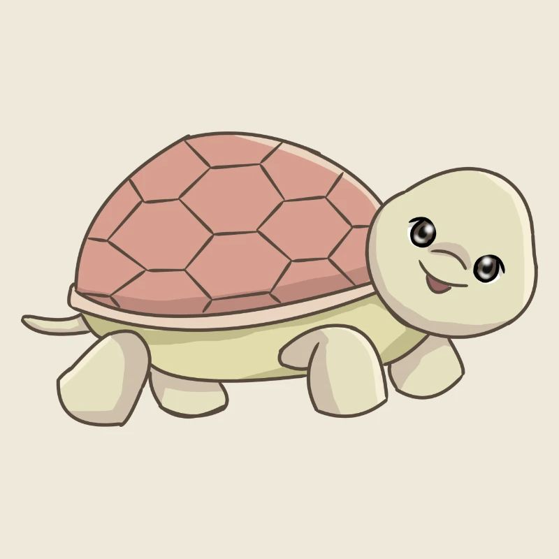 Cute cartoon turtle illustration