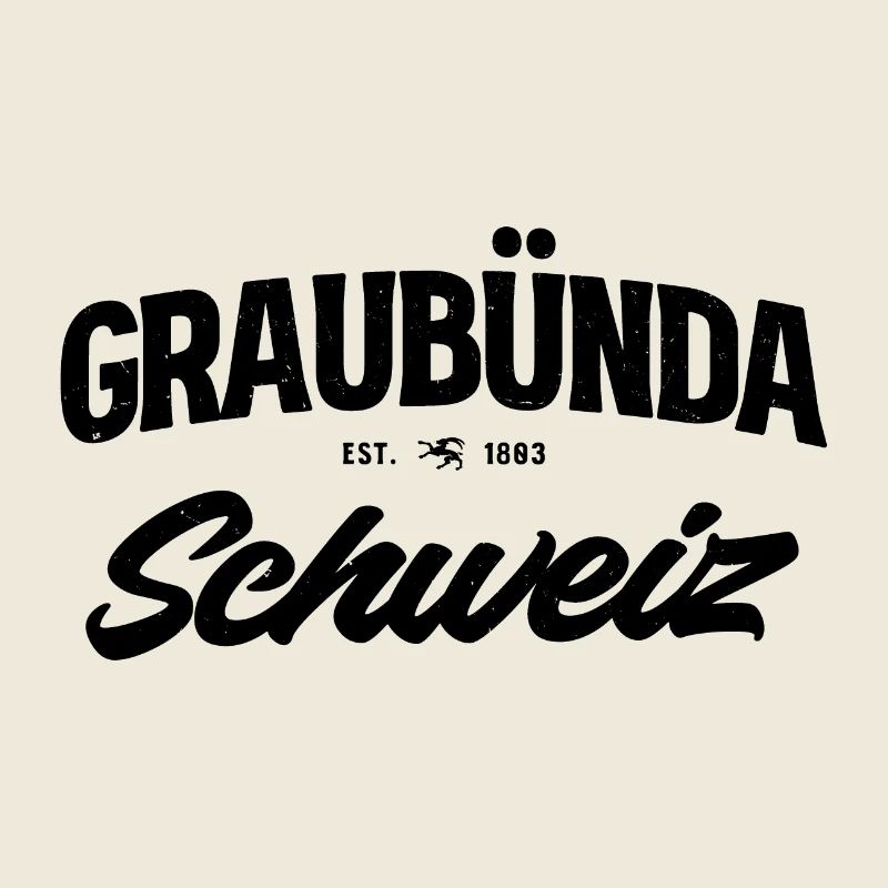 Graubünden Schweiz Vintage Design