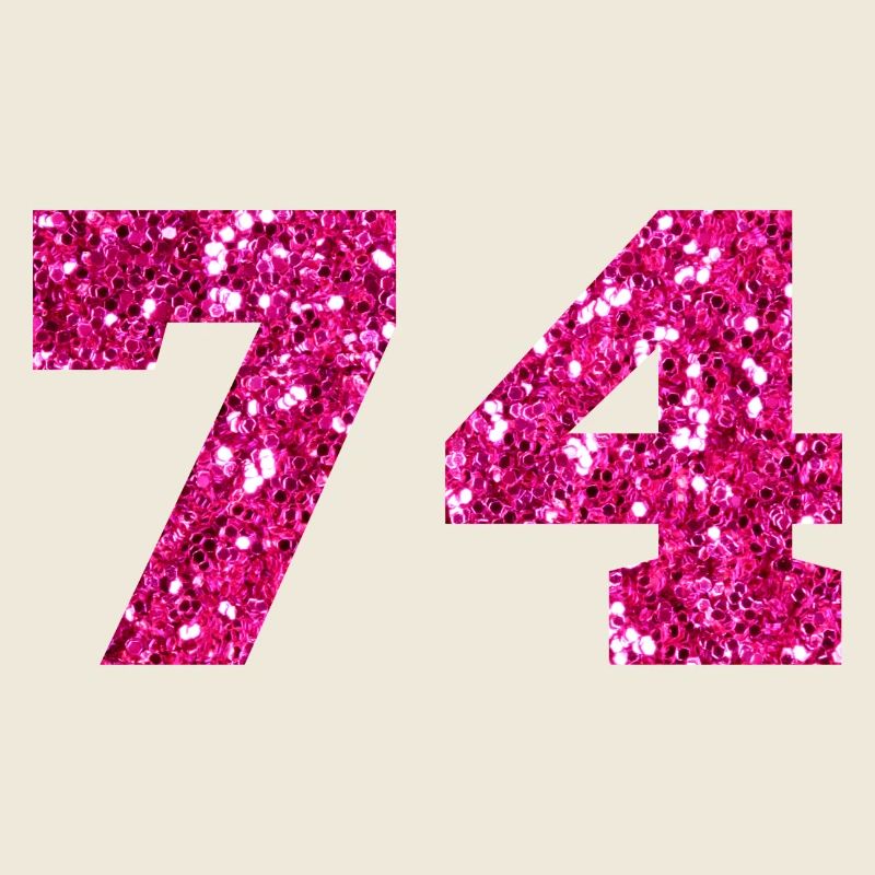 74 Pink Glitter - 74 Geburtstag
