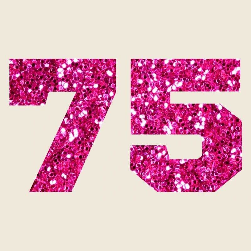 75 paillettes rose - 75e anniversaire