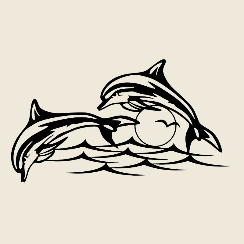 Schwarze Delfine