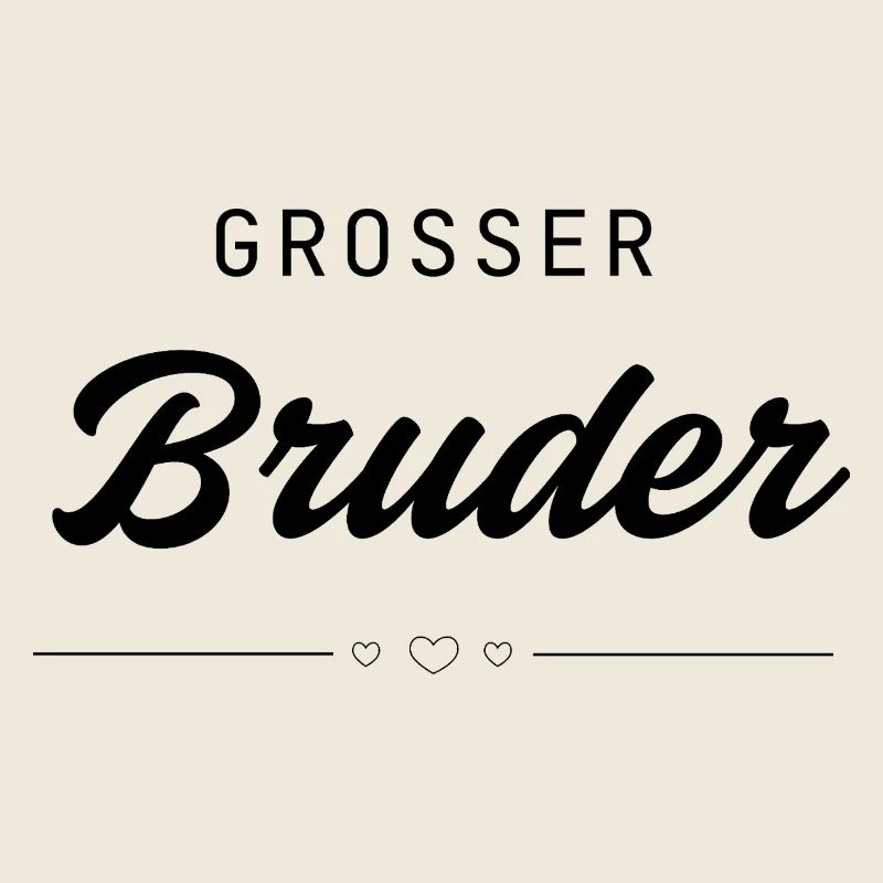 Minimalistisch Großer Bruder, moderner Schriftzug