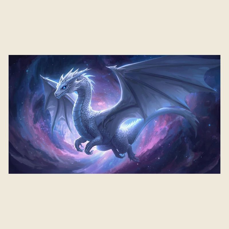 Blauäugiger weißer Drache