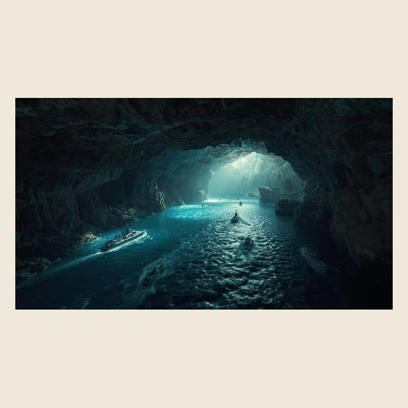 Leuchtende Meereshöhle