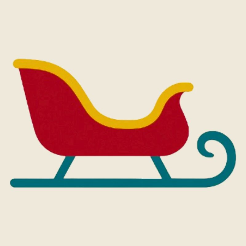 Retro Sleigh Silhouette