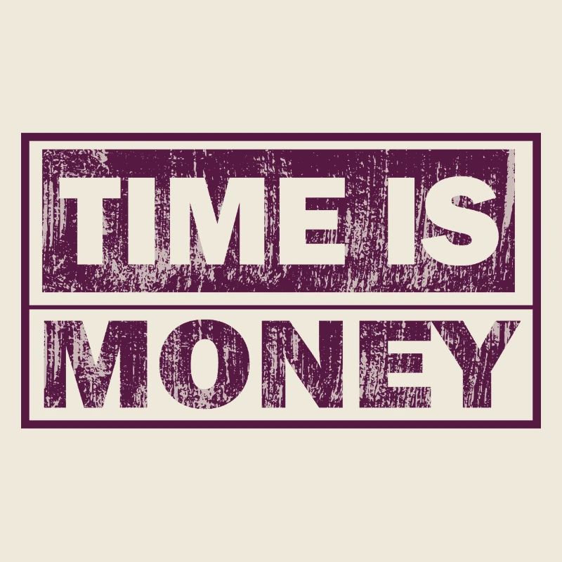 Le temps, c’est de l’argent – impression de texte graphique