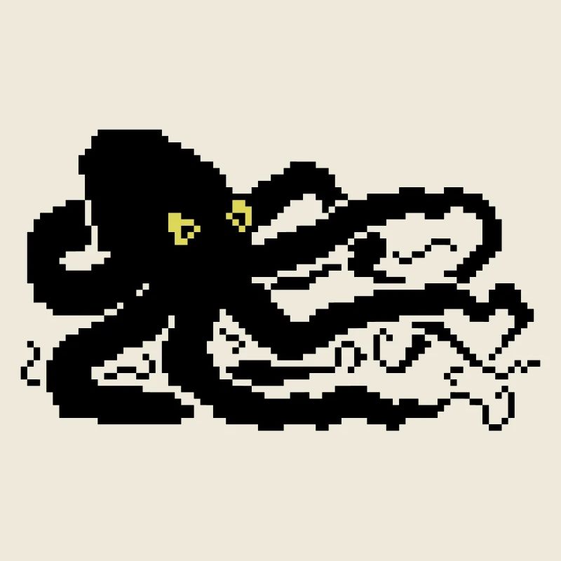 8bit pixel octopus