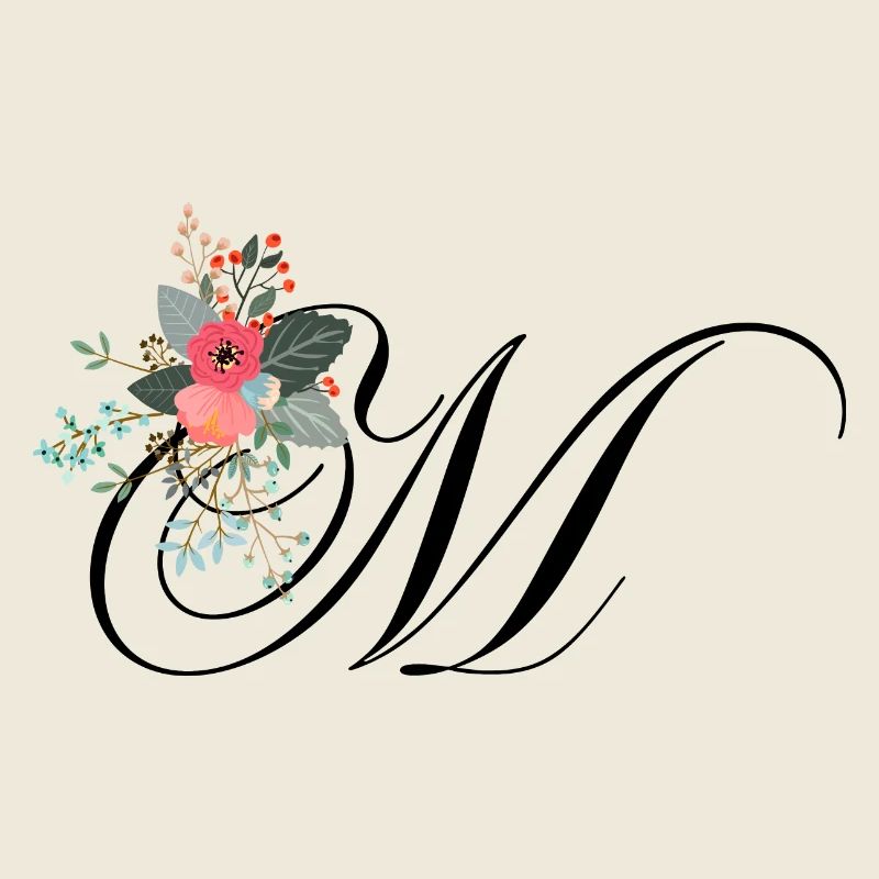 Lettre m fleuris