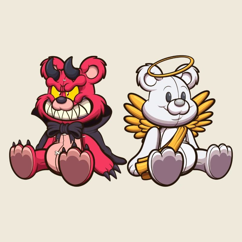 Devil And Angel Teddy Bear