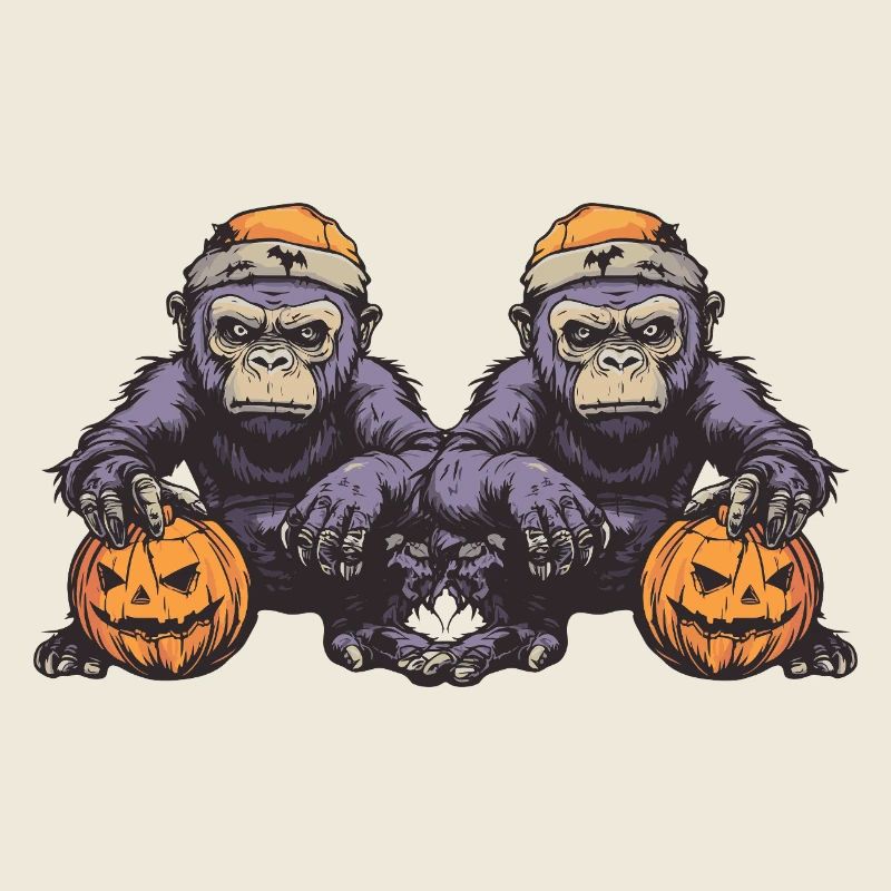 Gorilla Halloween Team Lustig