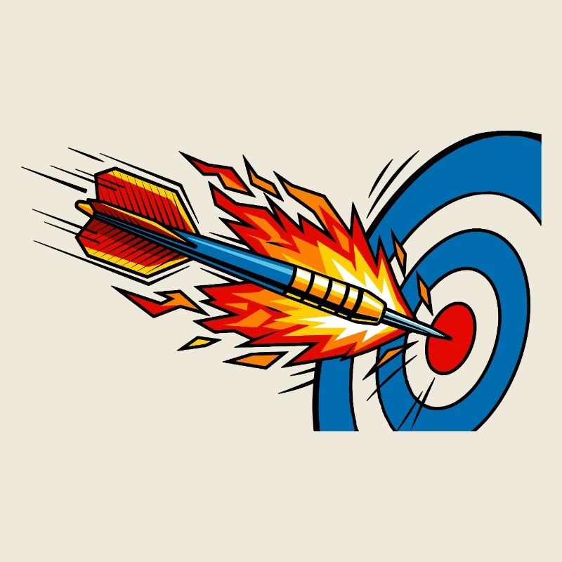 Dart Bullseye Feuer Volltreffer