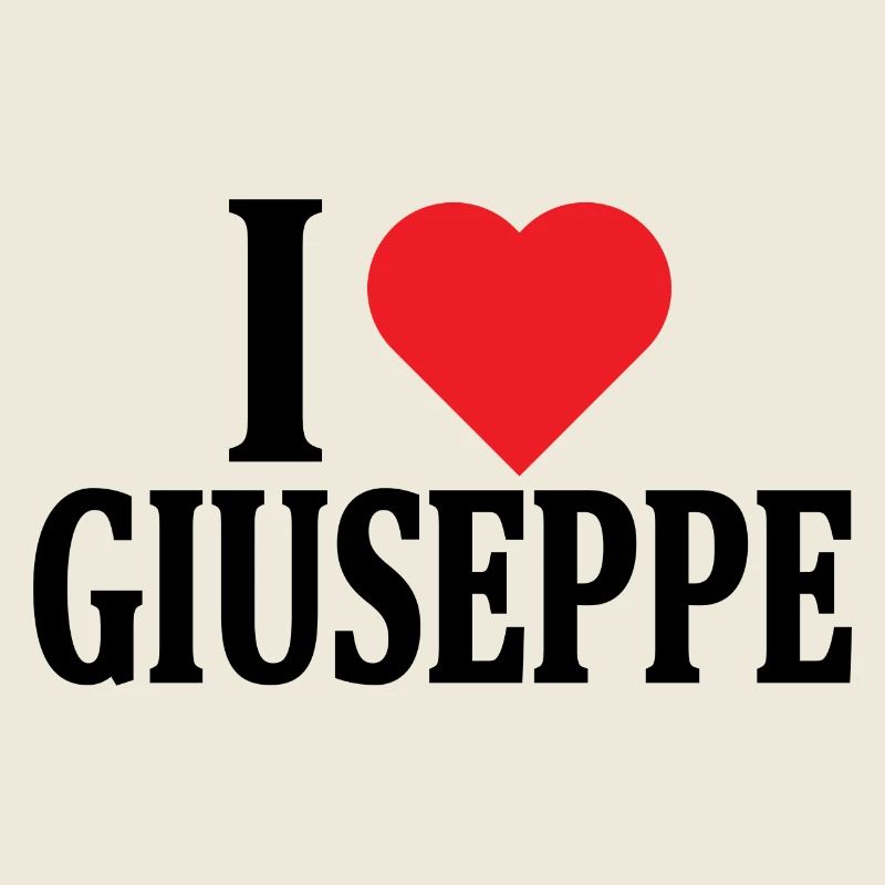 T-Shirt Ich liebe Giuseppe T-Shirt Geschenkidee