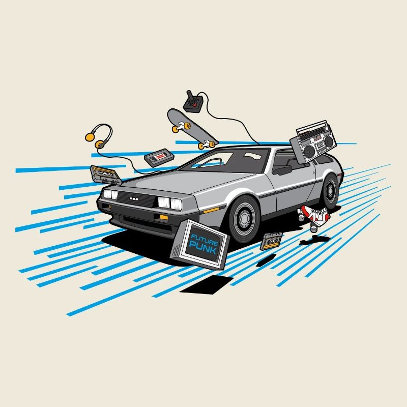Delorean Oldtimer Youngtimer Retro Future blau 80s