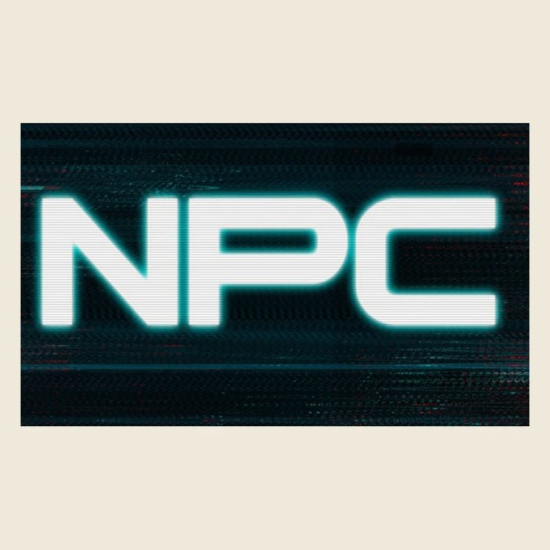 Neon NPC Glitch Stil
