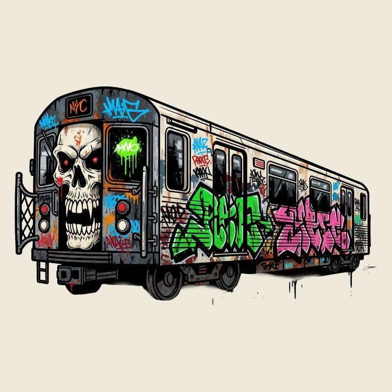 Graffitis sur le trafic du métro