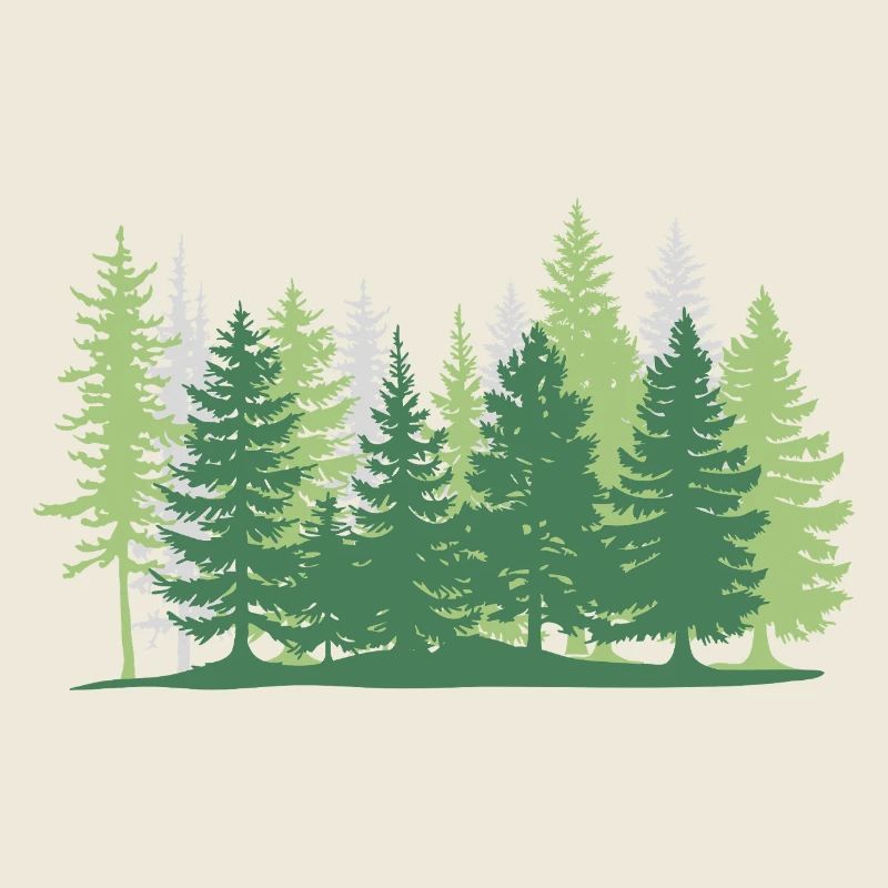 Forêt arbre verts