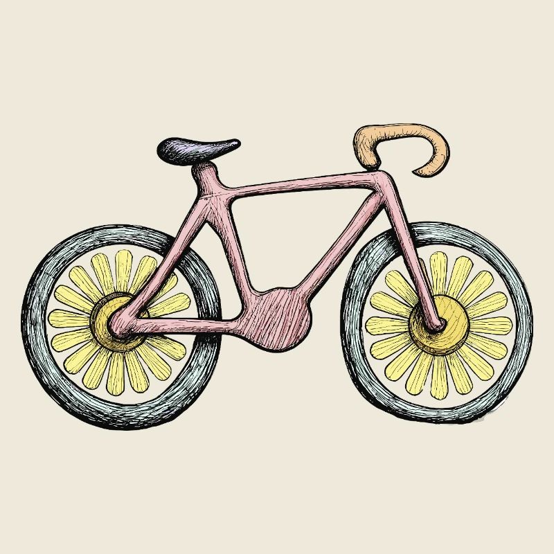 Roue de fleurs Art de vélo Fleur de protection de l’environnement