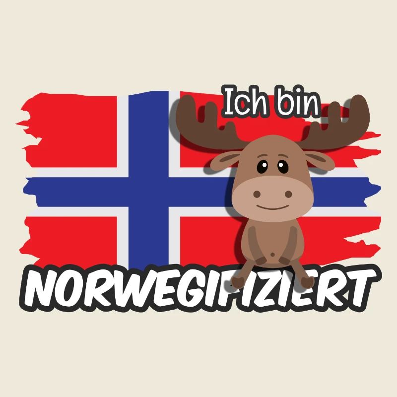 Ich bin Norwegifiziert Spruch Flagge Elch
