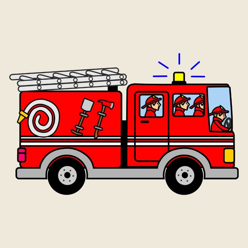Fire engine with wailing siren