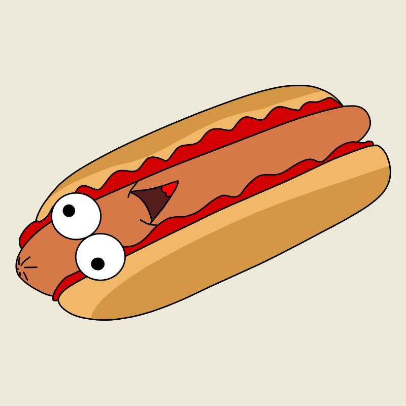 Hot-dog avec visage