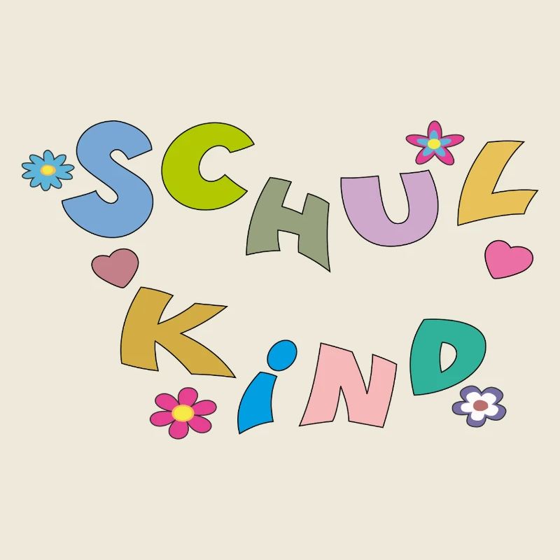 Bunte Schulkind Buchstaben