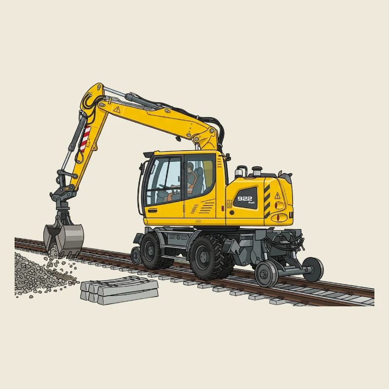 Road-rail excavator Excavator track construction
